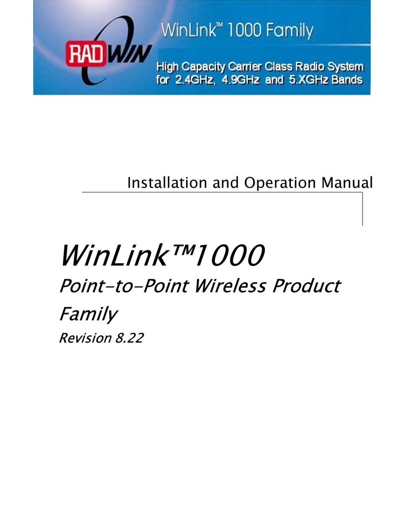 Radwin WinLink 1000 Installation and operation manual