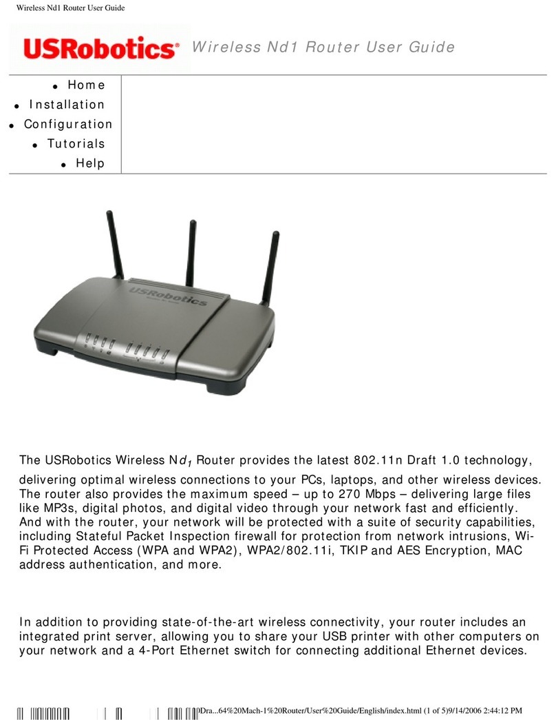 US Robotics Wireless Nd1 Router User manual US Robotics Wireless Nd1 Router User manual