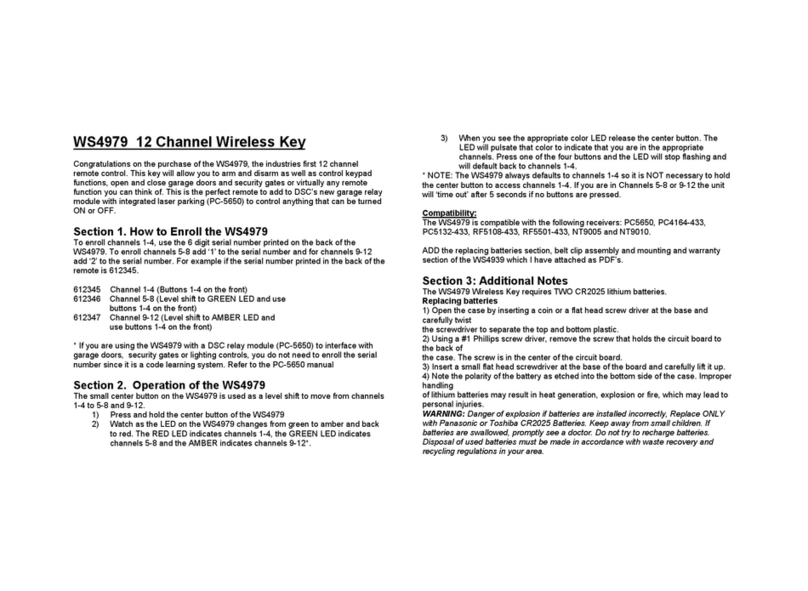 Digital Security Controls WS4979 manual