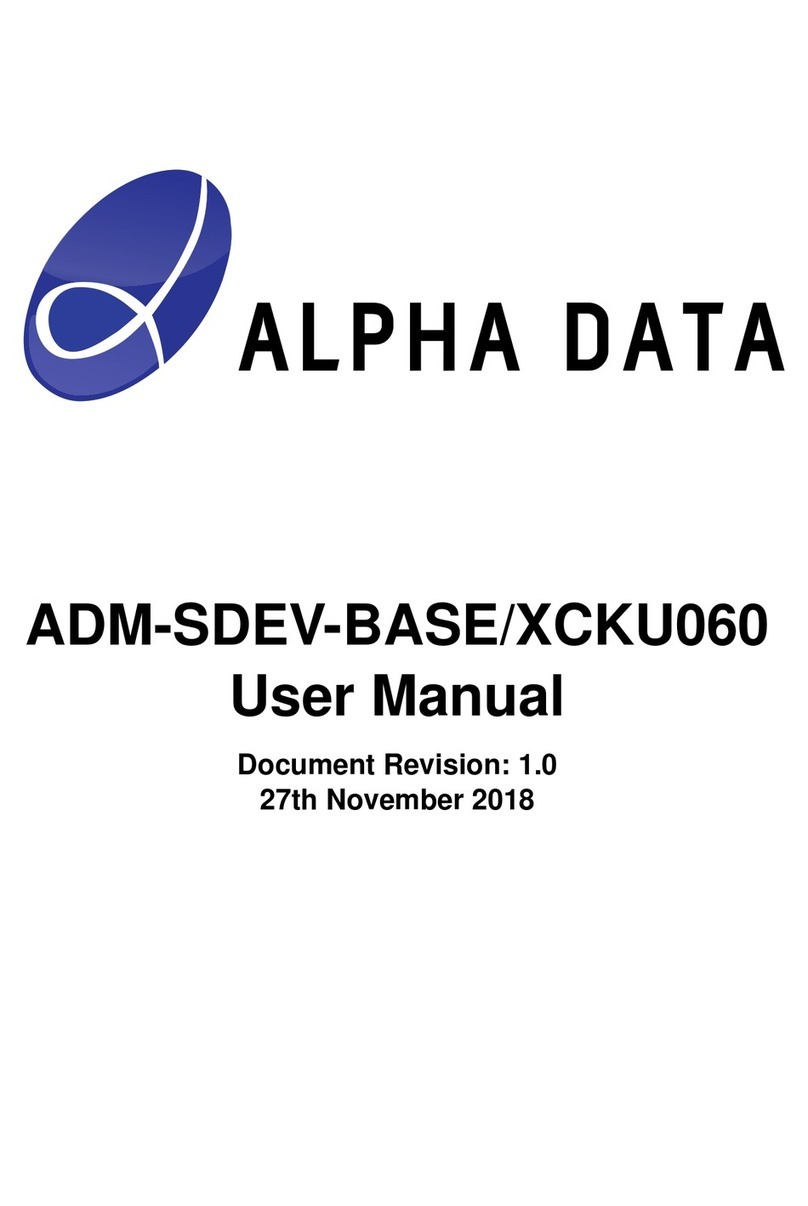 Alpha Data ADM-SDEV-BASE/XCKU060 user manual