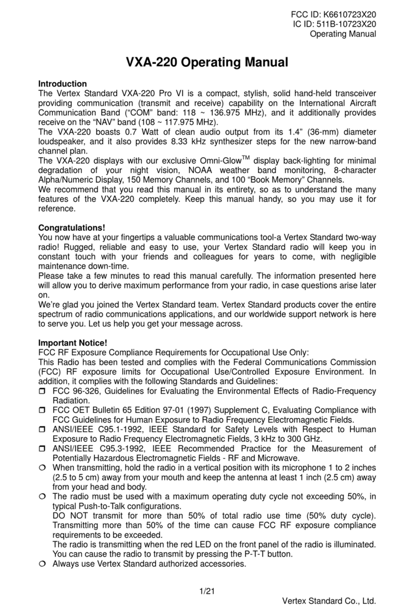 Vertex Standard VXA-220 User manual