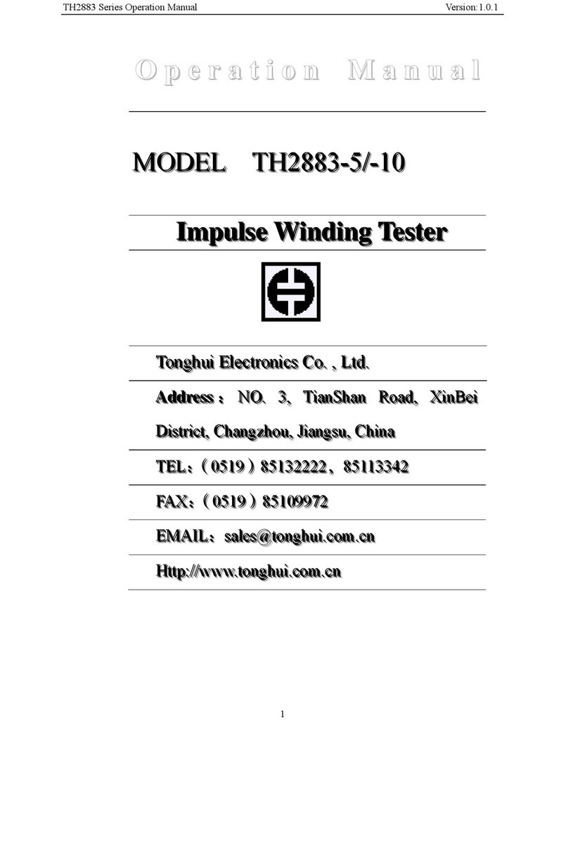 Tonghui TH2883-5 Operation manual