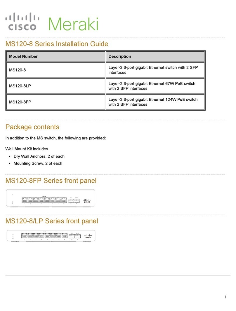 Cisco MERAKI MS120-8 Series installation guide