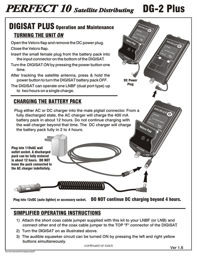 Perfect 10 Satellite Distributing Digistat DG-2 Plus manual
