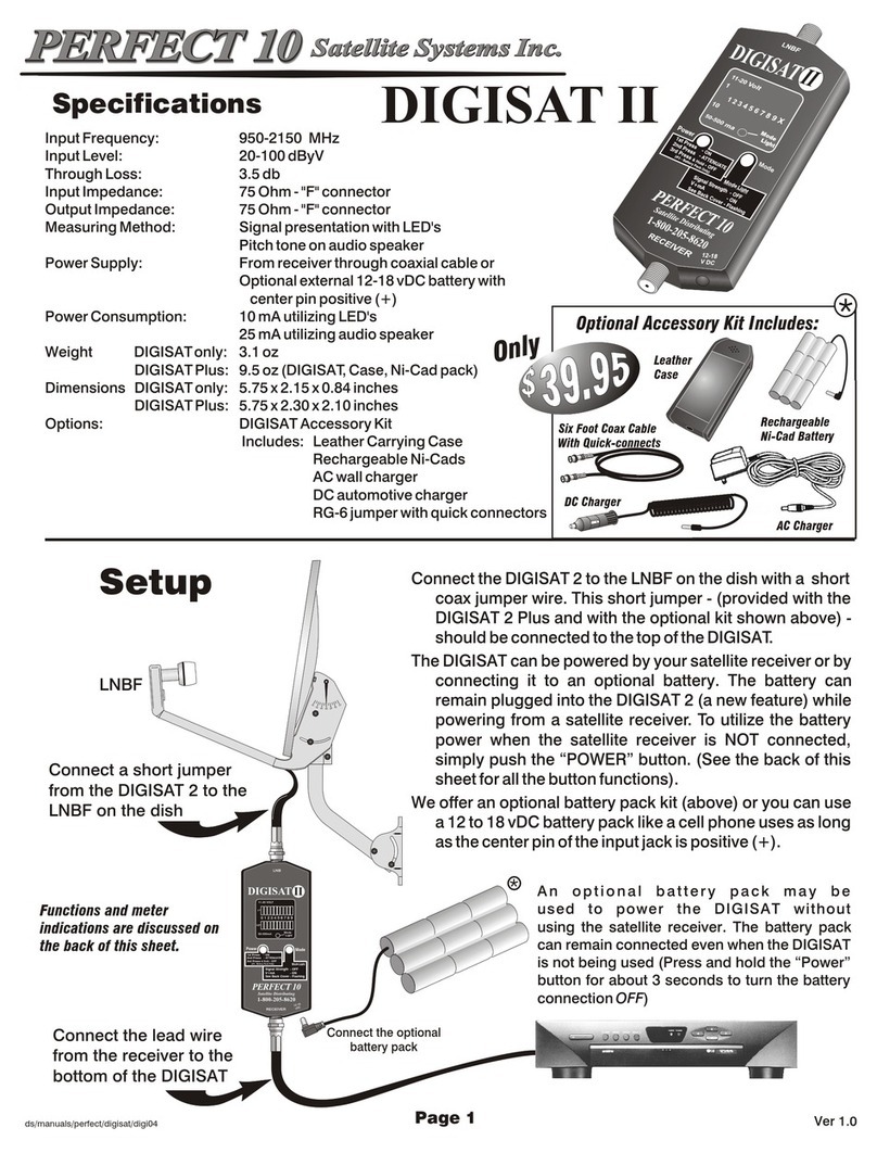 Perfect 10 Satellite Distributing DIGISAT II manual