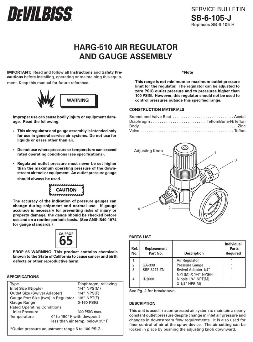 DeVilbiss HARG-510 Service bulletin