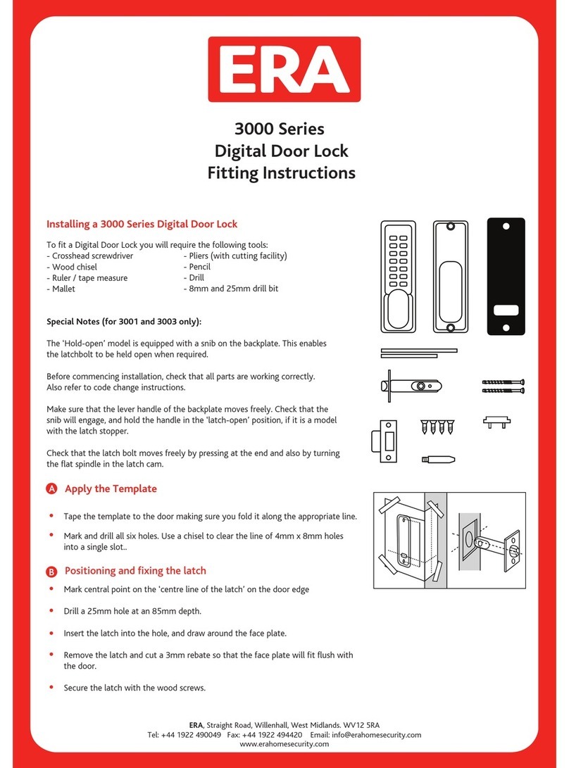 ERA 3000 Series Fitting instructions