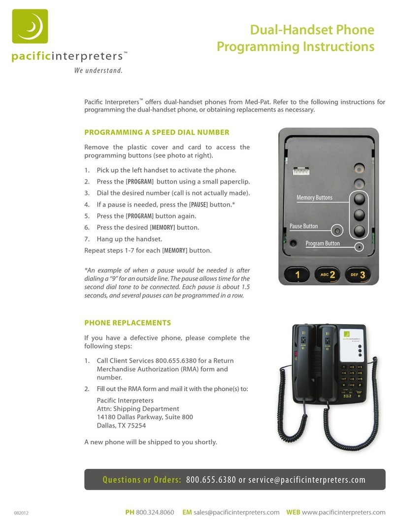 pacific interpreters Med-Pat Programming instructions