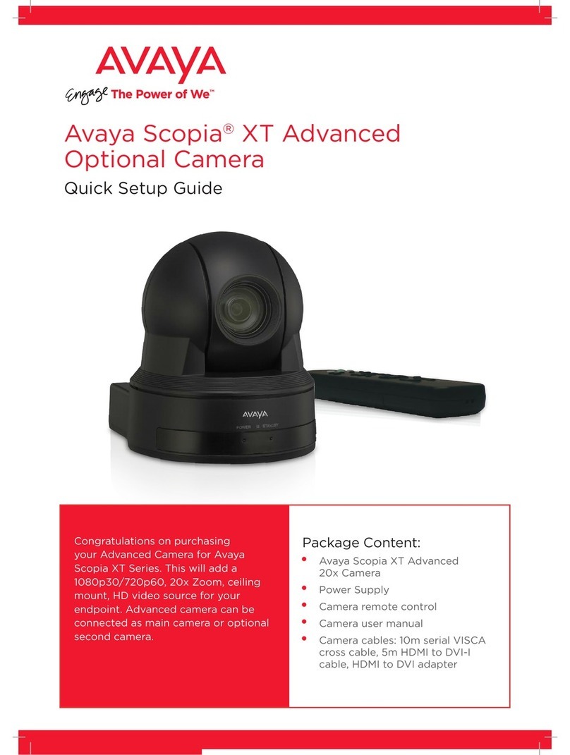 Avaya Scopia XT Advanced Quick setup guide