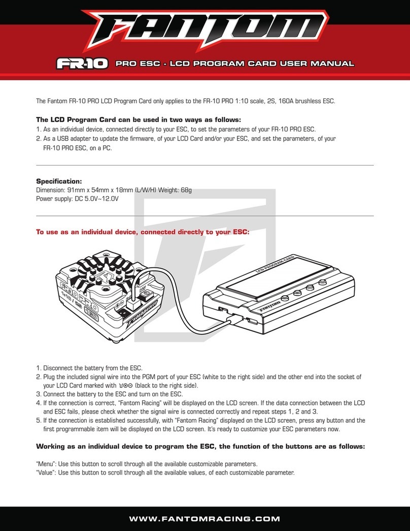 Fantom FR-10 PRO ESC user manual