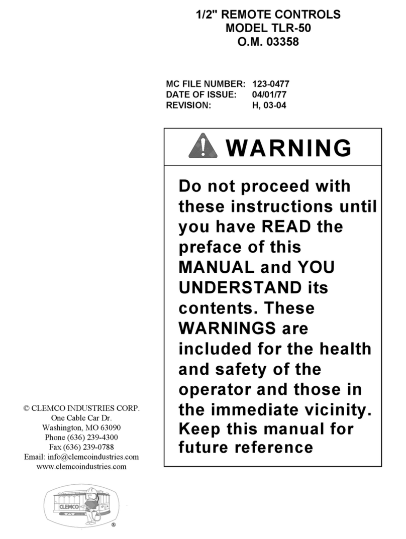 Clemco TLR-50 User manual