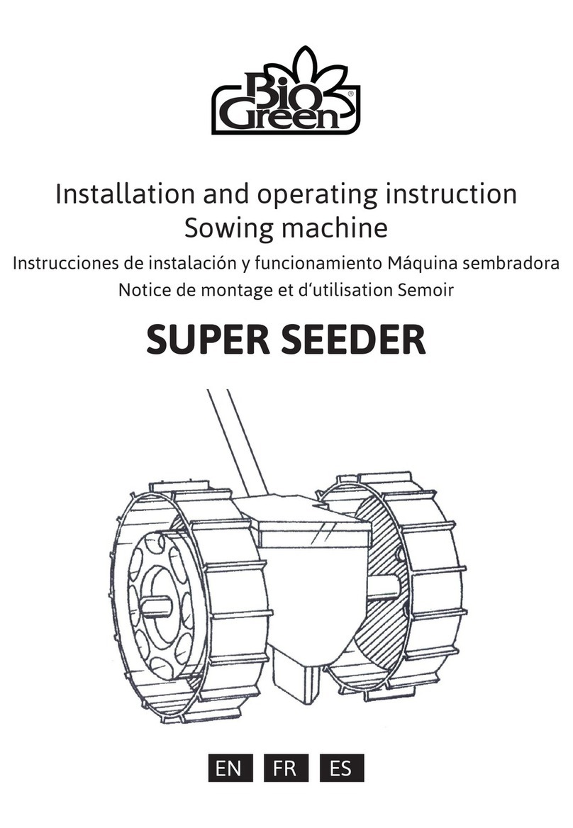Bio Green Super Seeder Installation and operating instructions