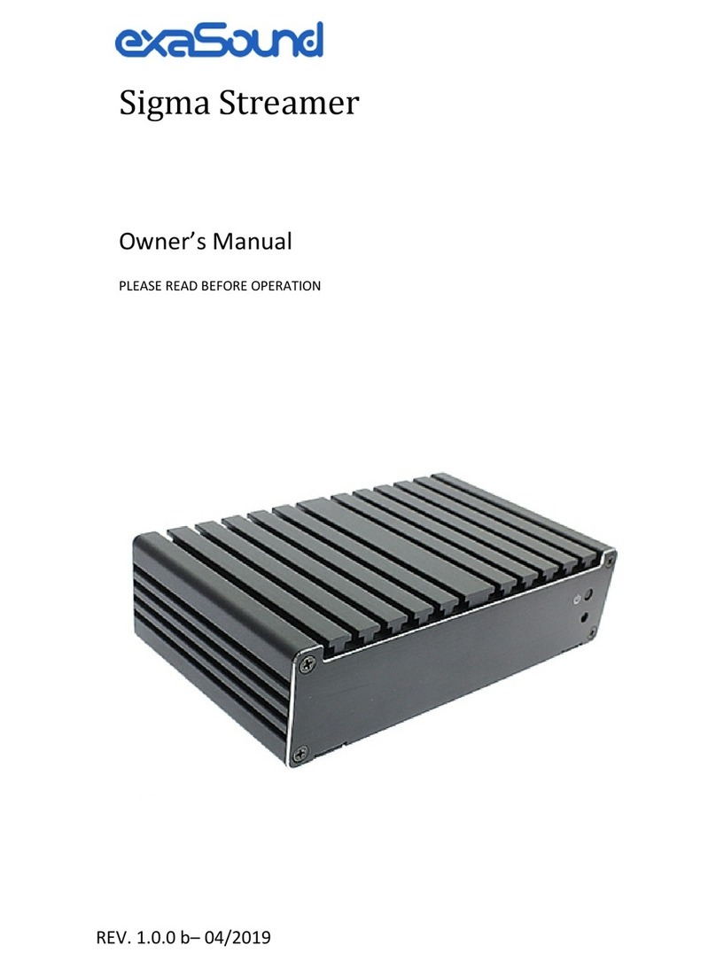exaSound Sigma Streamer owner's manual