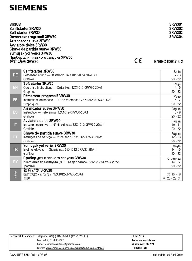 Siemens SIRIUS 3RW30 User manual
