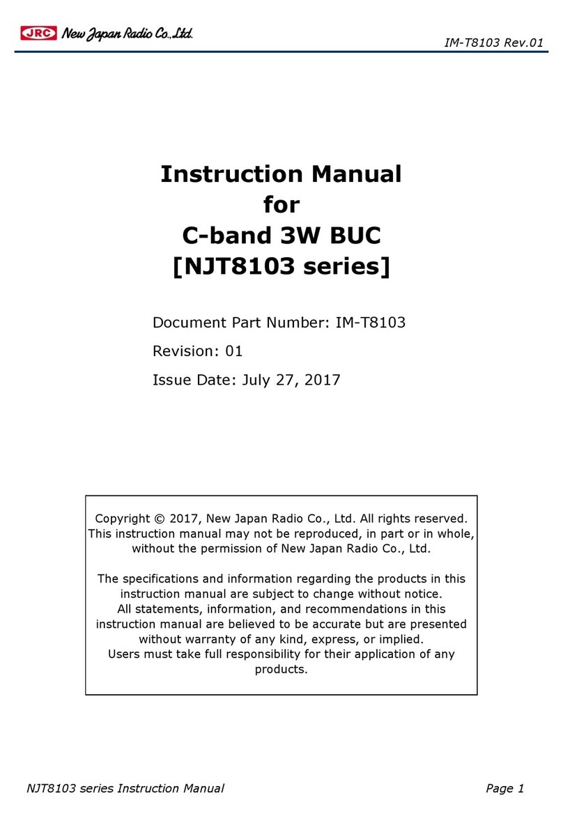 New Japan Radio NJT8103 series User manual