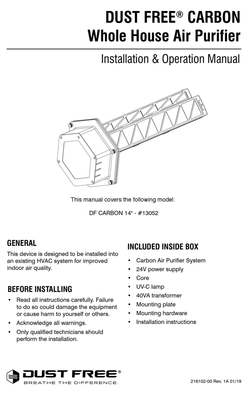 Dust Free CARBON 13052 Installation & operation manual