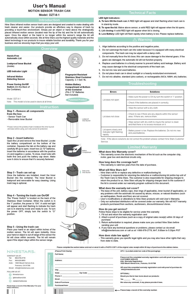 Ninestars DZT-8-1 User manual