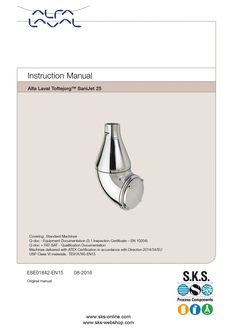 Alfalaval Toftejorg SaniJet 25 User manual