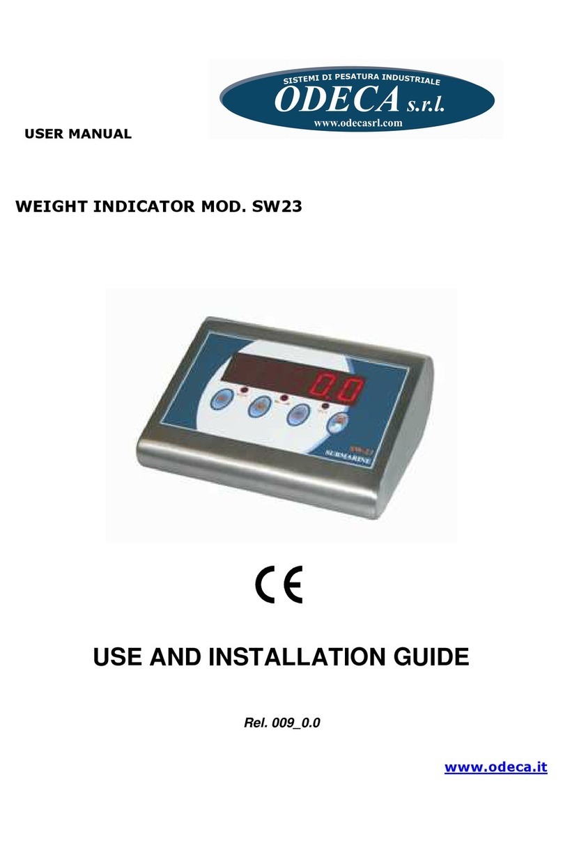 Odeca s.r.l. SW23 Use and installation guide