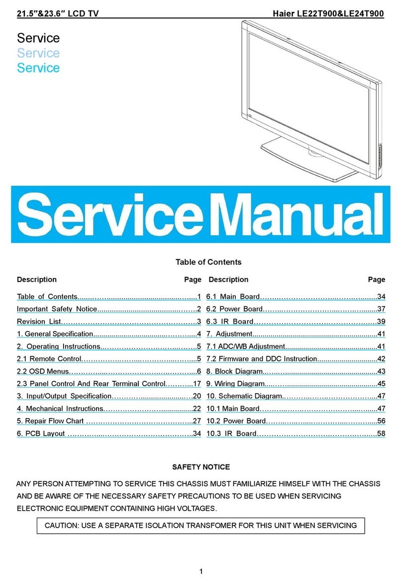 Haier LE22T900 User manual Haier LE22T900 User manual
