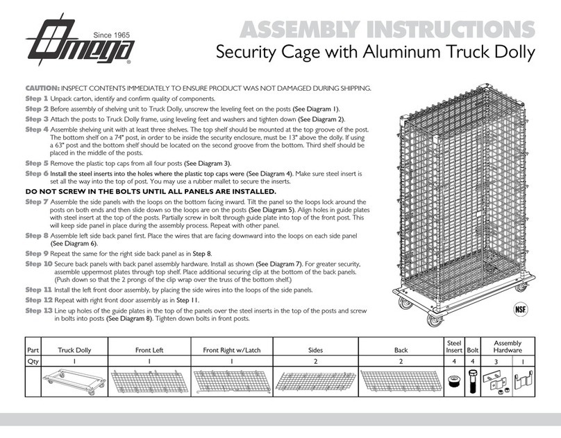 Omega Security Cage with Aluminum Truck Dolly User manual Omega Security Cage with Aluminum Truck Dolly User manual