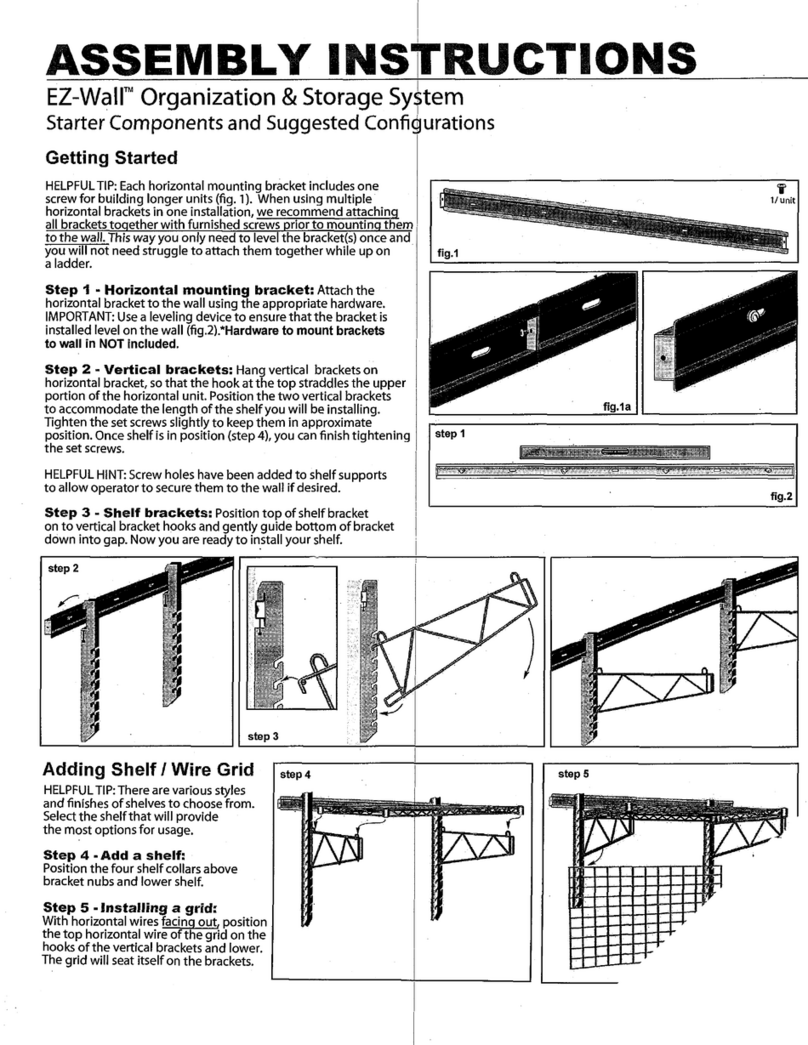 Focus Foodservice EZ-Wall Organization & Storage System Assembly instructions Focus Foodservice EZ-Wall Organization & Storage System Assembly instructions