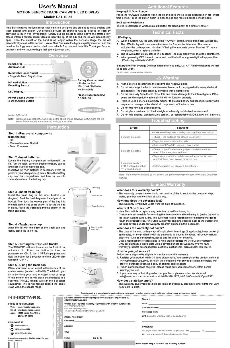 Ninestars DZT-10-35 user manual
