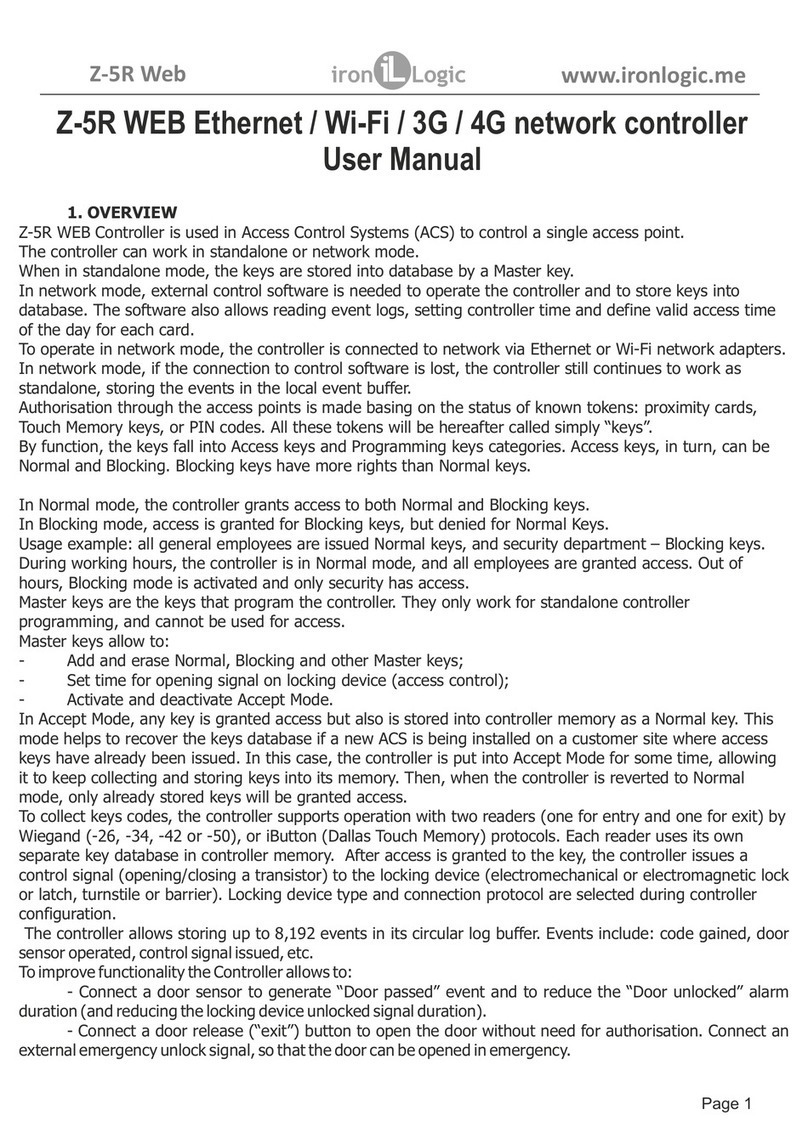 Iron logic Z-5R Web user manual
