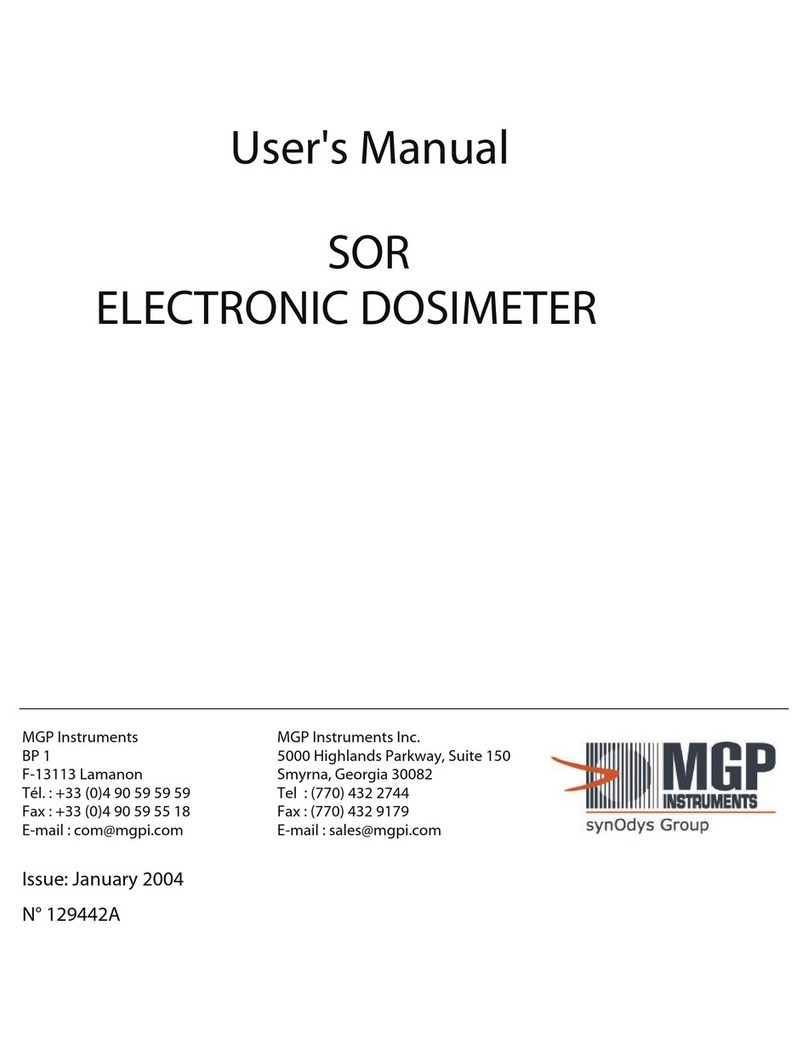 MGP Instruments SOR/R user manual