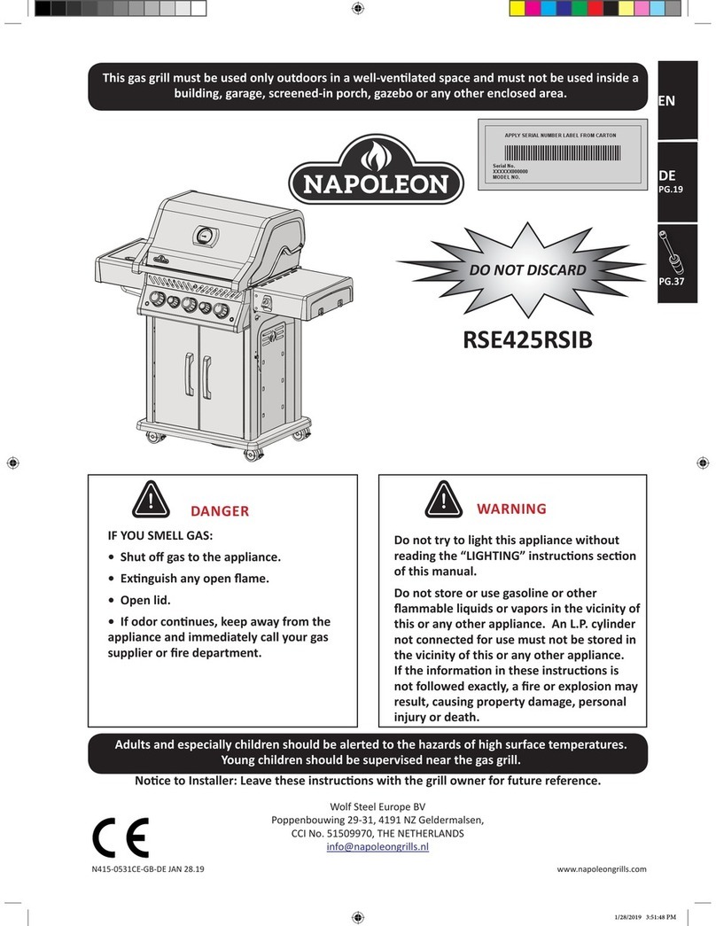 Napoleon RSE425RSIB User manual