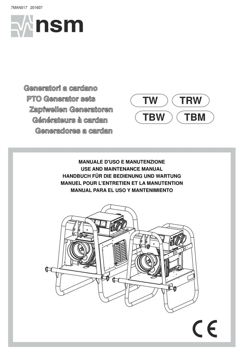 NSM TW series Use and maintenance manual
