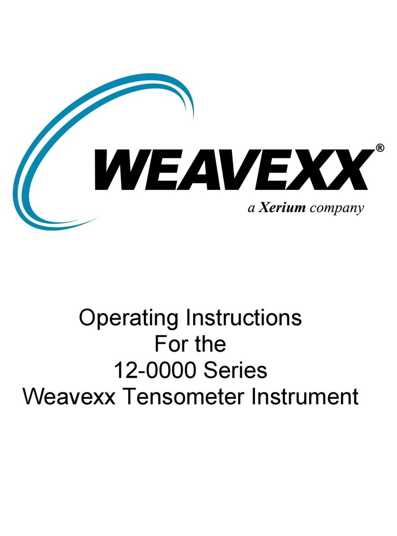 Weavexx Tensometer 12-0000 Series operating instructions