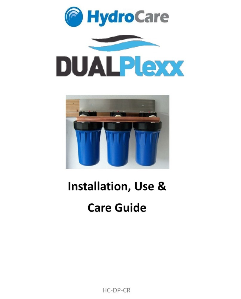 HydroCare DUALPLEXX Installation, use & care manual