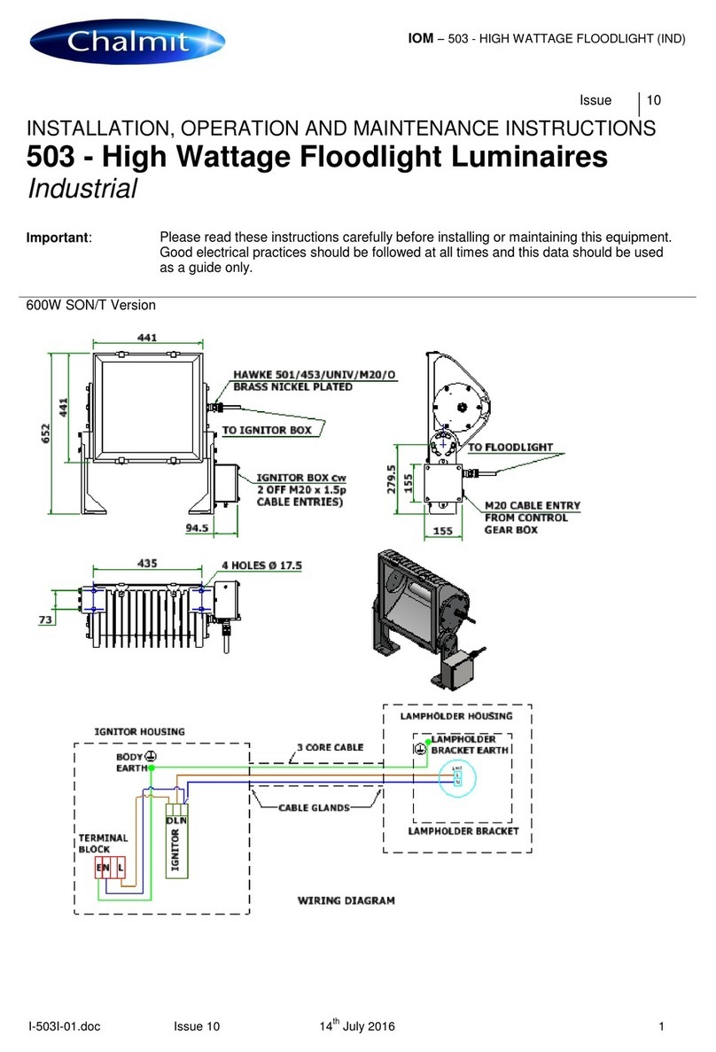 Chalmit 503 Installation, operation and maintanance instructions
