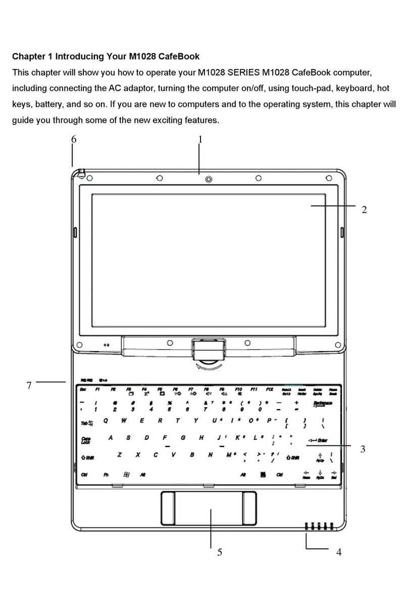 Gigabyte CafeBook M1028 User manual