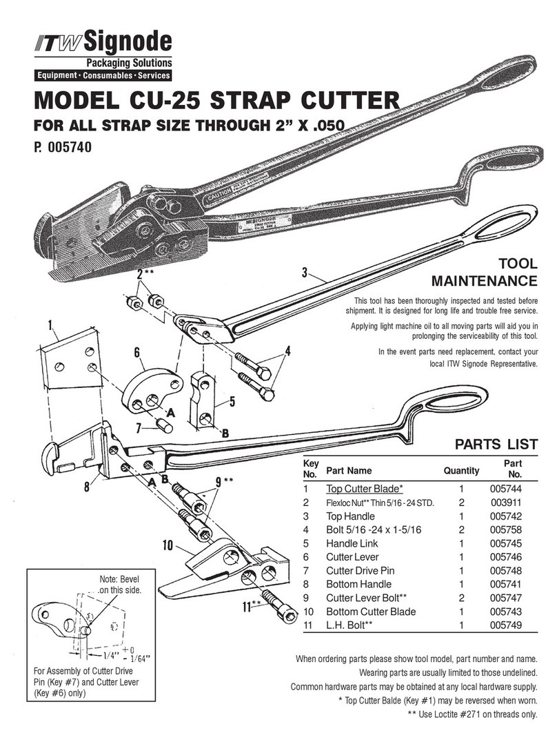 ITW Signode CU-25 instructions