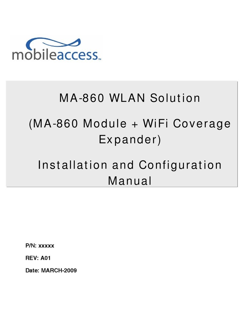 MobileAccess MA-860 Installation and configuration manual MobileAccess MA-860 Installation and configuration manual