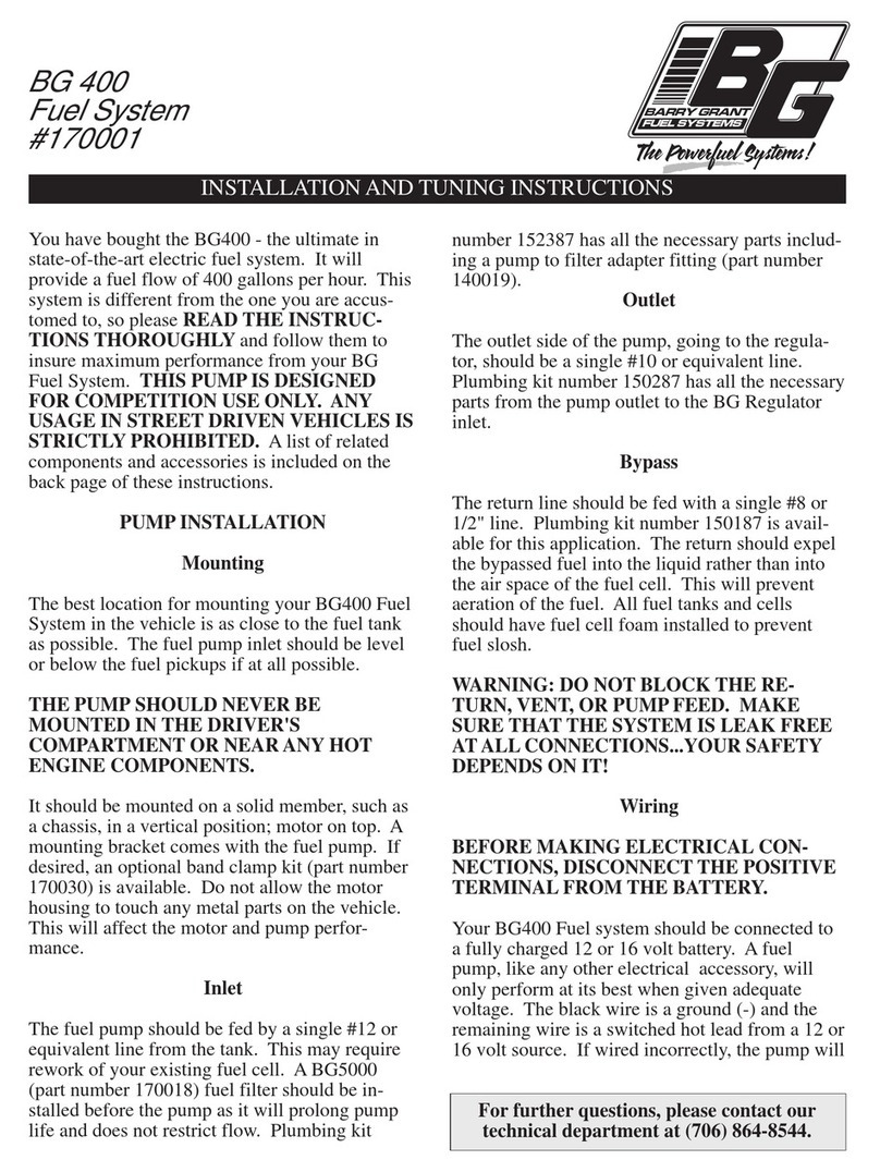Barry Grant BG 400 INSTALLATION AND TUNING INSTRUCTIONS