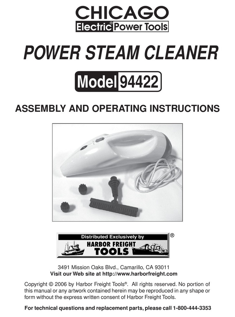 Chicago Electric 94422 Assembly and operating instructions