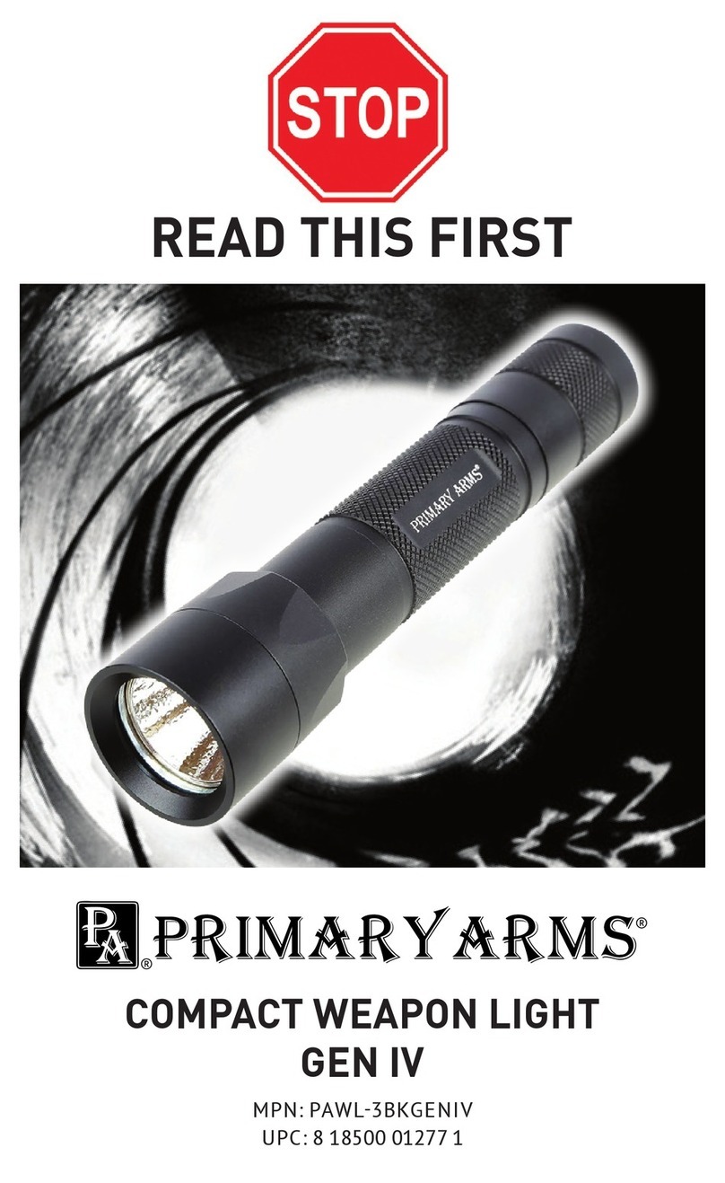 Primary Arms Compact Weapon Light Gen IV user manual