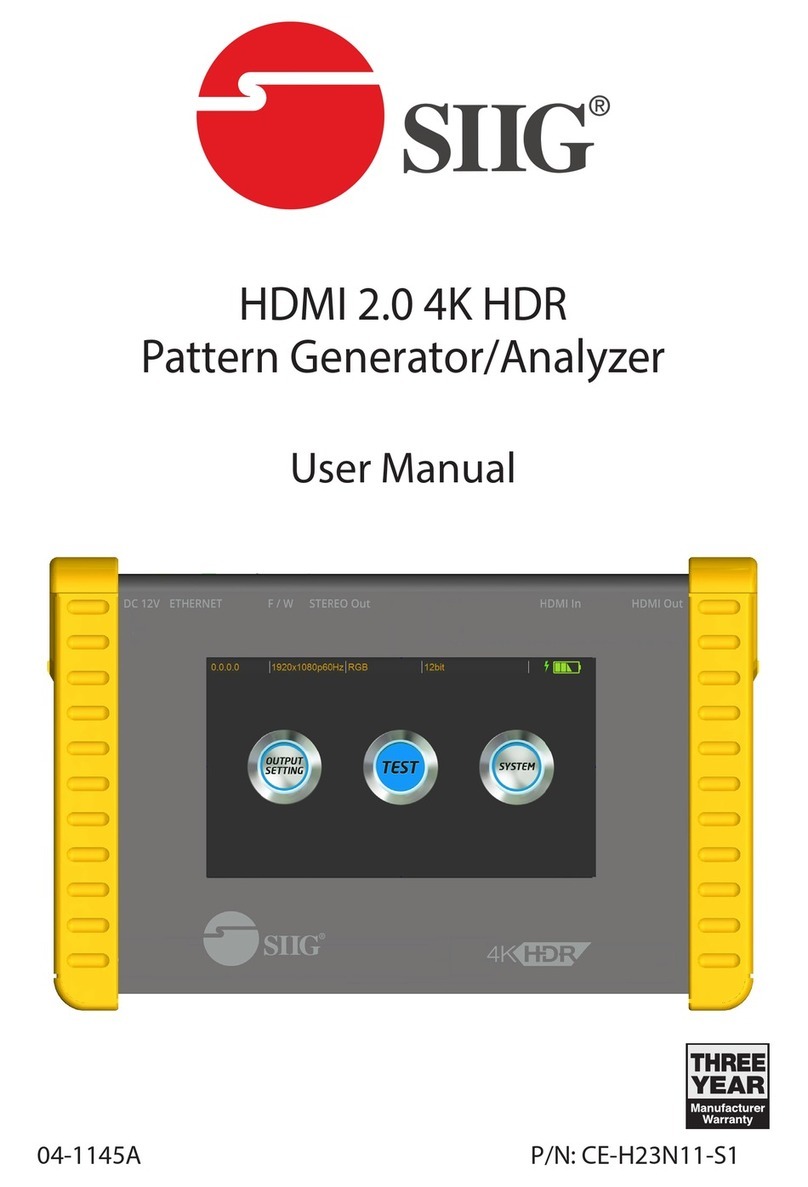 SIIG HDMI 2.0 4K HDR User manual
