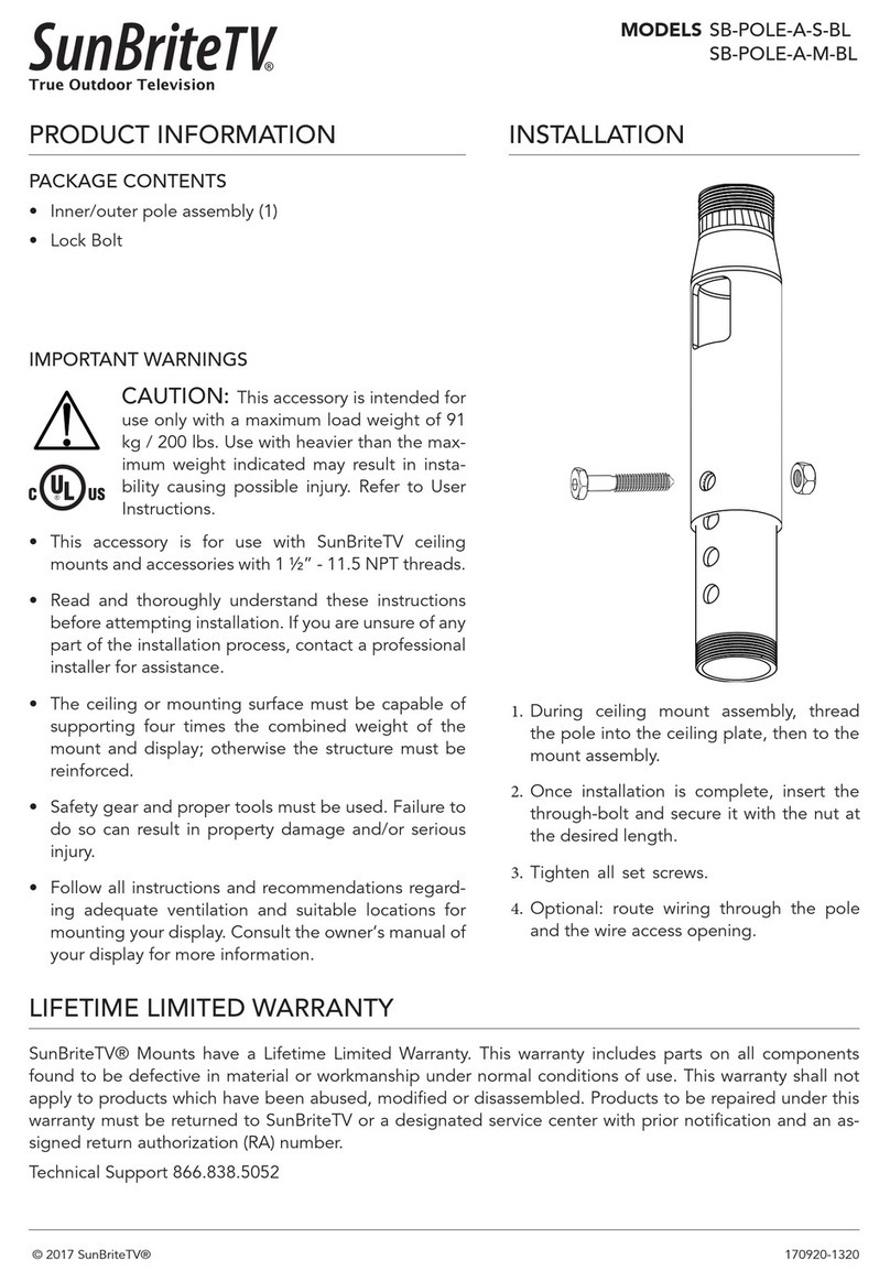 SunBriteTV SB-POLE-A-S-BL manual