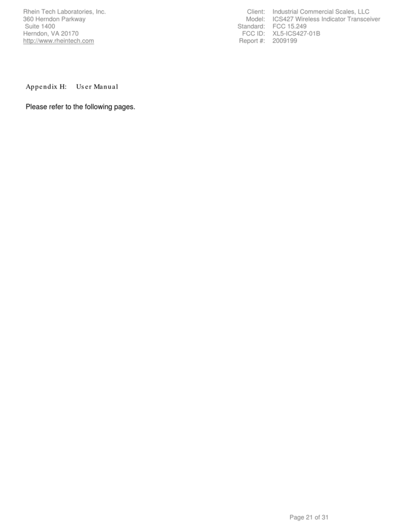 Industrial Commercial Scales 427 Series Technical manual Industrial Commercial Scales 427 Series Technical manual