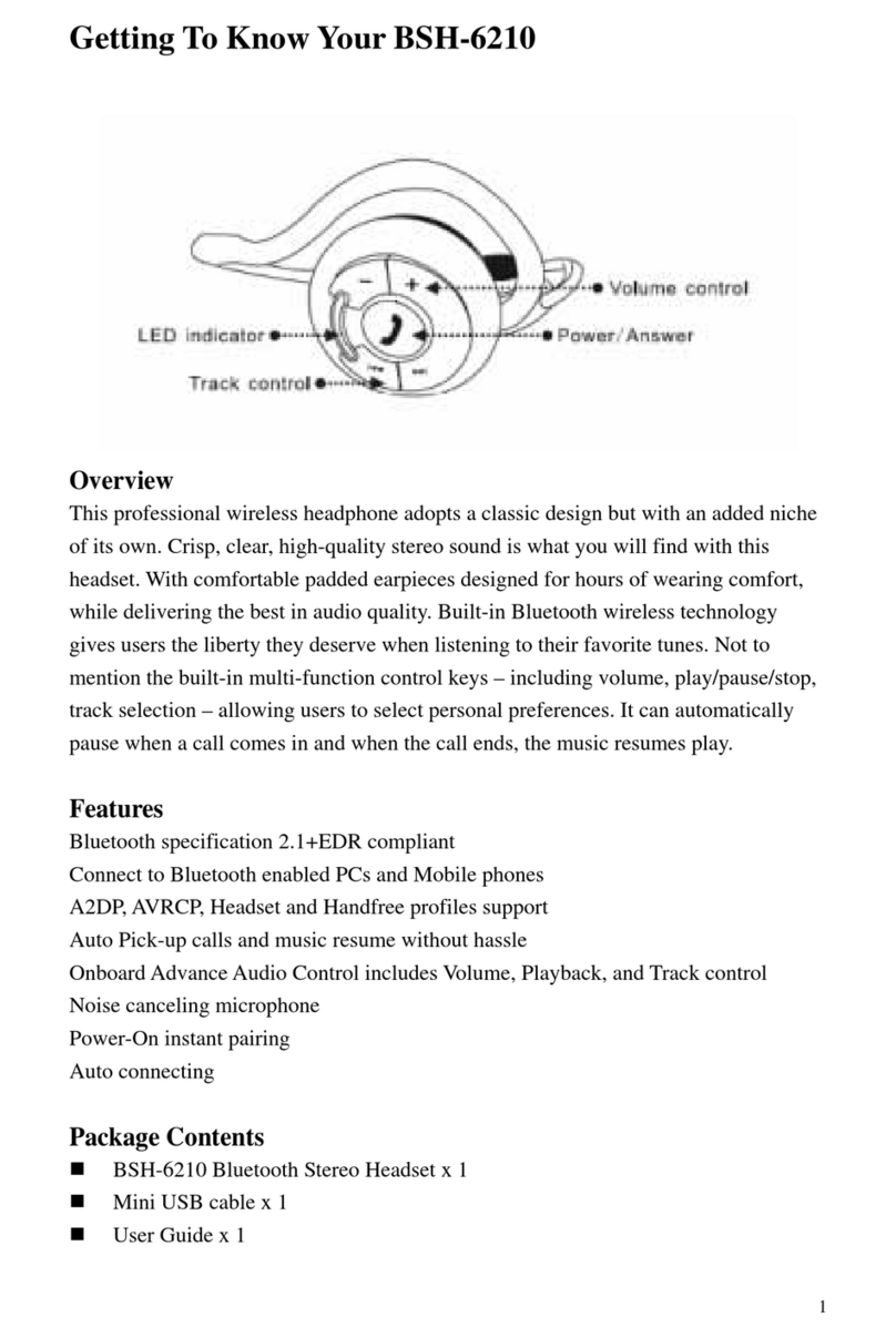 Juster BSH-6210 Getting to know your