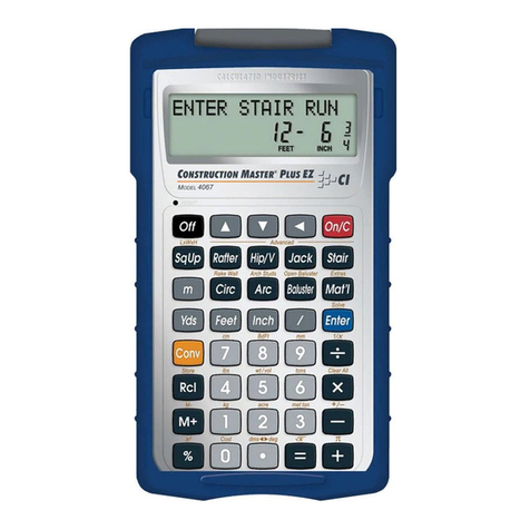 Calculated Industries Construction Master plus EZ 4067 User manual Calculated Industries Construction Master plus EZ 4067 User manual