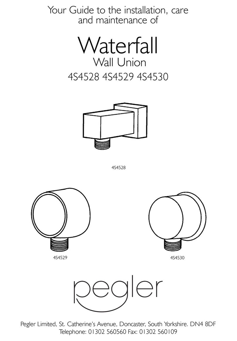 Pegler Waterfall 4S4528 Guide to the installation, care and maintenance