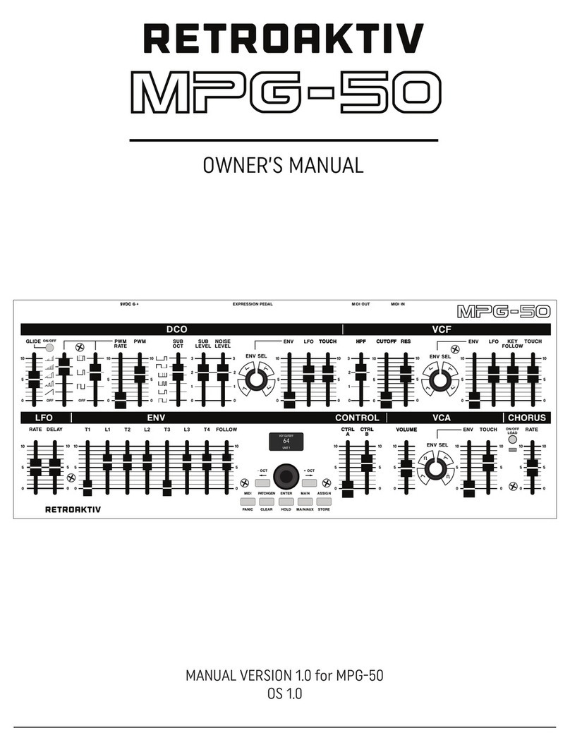 Retroaktiv MPG-50 owner's manual