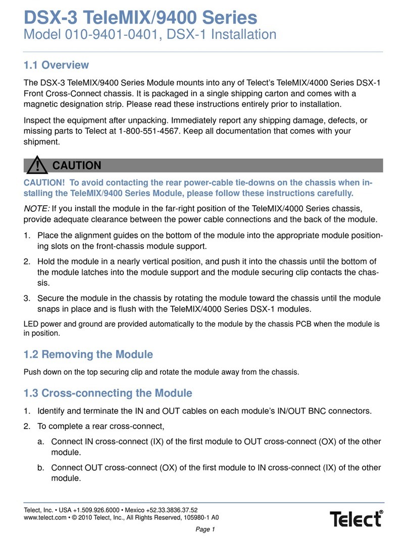 Telect DSX-3 installation guide