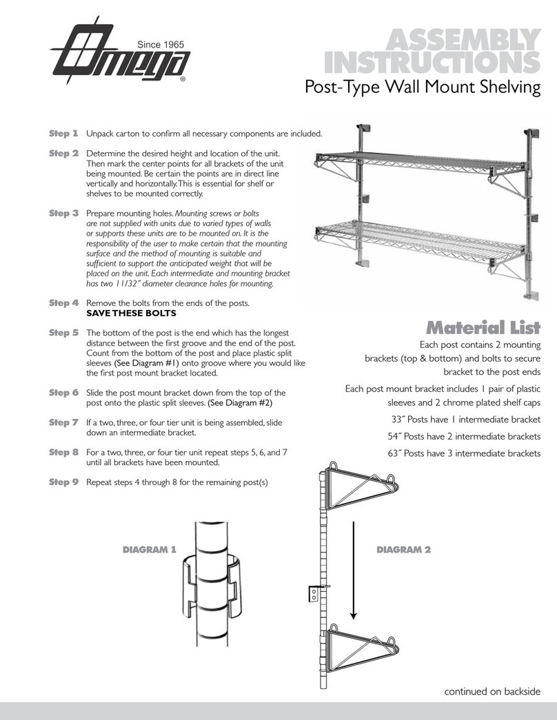 Omega Post-Type Wall Mount Shelving User manual Omega Post-Type Wall Mount Shelving User manual
