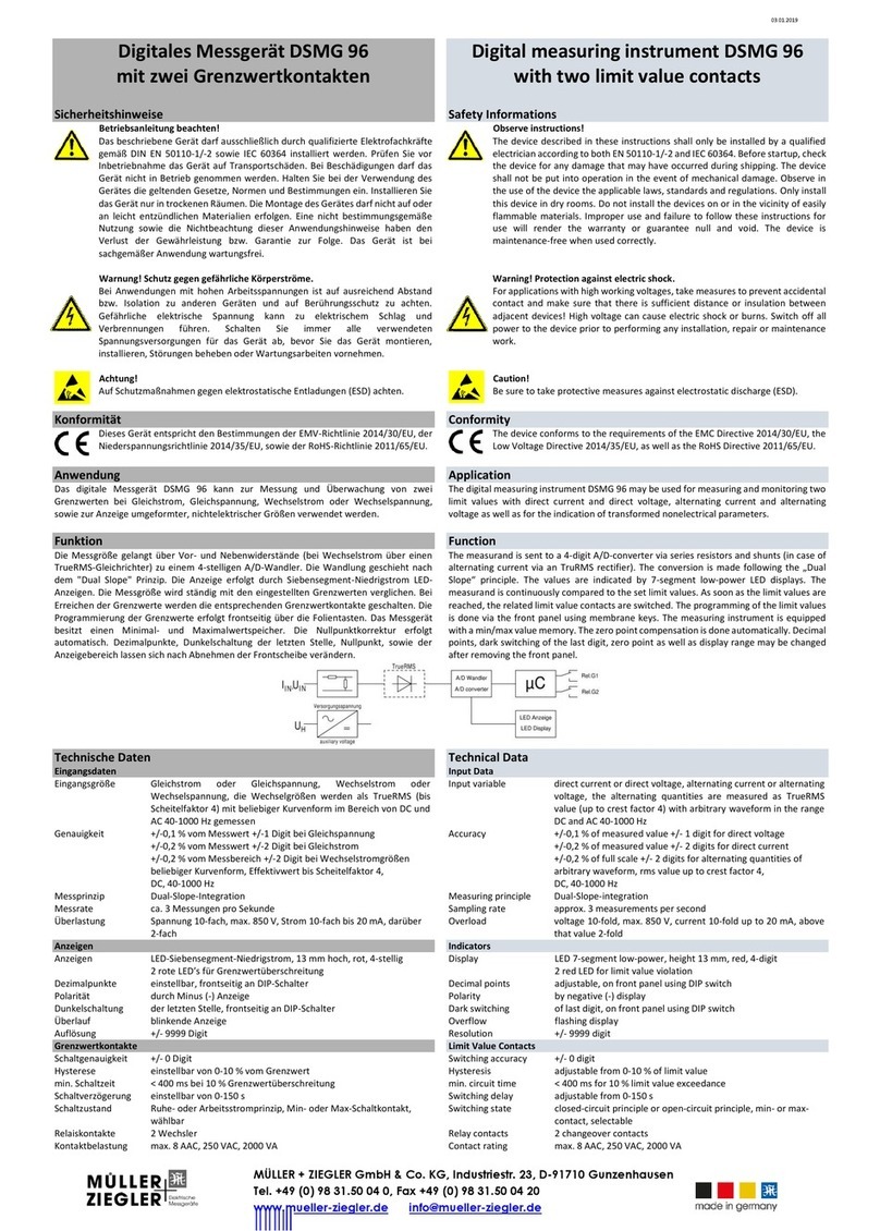 Muller Ziegler DSMG 96 manual